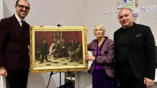 Prima opera di Francesco Netti di proprietà comunale: donato a Santeramo il quadro “I Derisori”